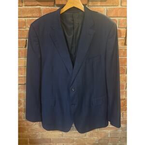 Richard Harris Core Men’s 46R Sport Coat + Dress Pants Navy 100% Wool